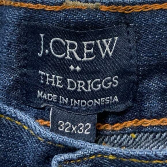 JCrew The Driggs Jeans Mens 32x32 Straight Whiskers Dark Wash Streetwear Denim - Picture 8 of 10